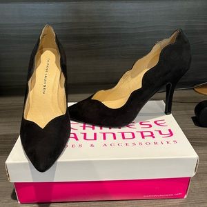 New Chinese Laundry black suede heel